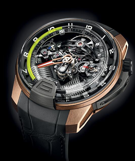 HYT 248-DG-00-GF-AB H2 BLACK DLC & PINK GOLD Replica watch